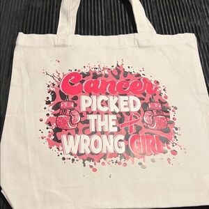 Empowering White and Pink Tote Bag